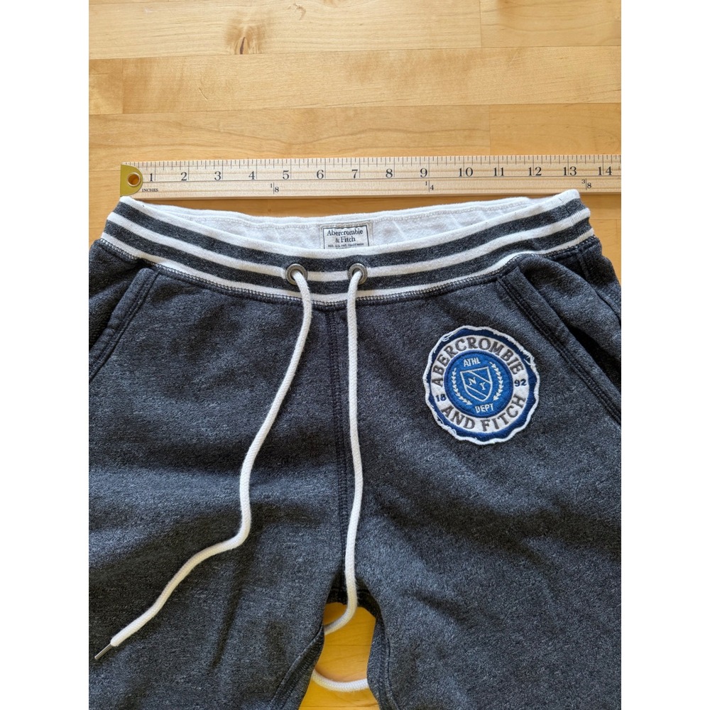 Abercrombie & Fitch Athletic Crest Jogger Sweatpants Grey Womens XS Athleisure - Picture 5 of 9